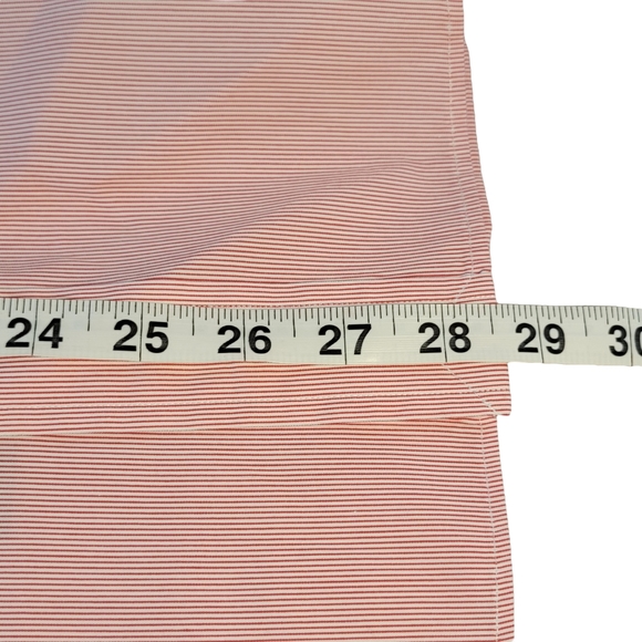 Ralph Lauren Custom Fit Red White Micro Pin Stripe Dress Shirt Men's Size 16.5 - Picture 11 of 11